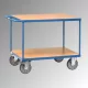 Asztalkocsik, 3 rakodófelülettel hxsz 1000x600 mm, külső méretek hxszxm 1197x609x900 mm, teherbírás 600 kg, ral 5007 ragyogó kék