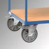 Asztalkocsik, 3 rakodófelülettel hxsz 1000x600 mm, külső méretek hxszxm 1197x609x900 mm, teherbírás 600 kg, ral 5007 ragyogó kék