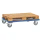 Raklap alváz, 4 sarok, 1200x800 mm-es raklapokhoz, teherbírás 750 kg, tpe gumiabroncsok, ral 5007 ragyogó kék