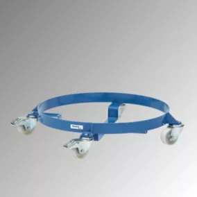   Hordókocsi acélból, belül nyitott, 610 mm, kék, belül nyitott, 610 mm, ragyogó kék, ral 5007, 60/200 l-es acéllemez hordókhoz