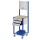 Mobil munkaállomás, bükk multiplex munkalap, perforált panel, 3 fiók, egyenként 100 mm magas, széxméxma 500x500x1730 mm, ral 7035/5010