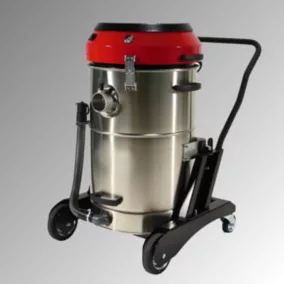   Nagy teljesítményű nedves és száraz porszívó, 120 literes rozsdamentes acél tartállyal, 3x1200 wattos/230 v-os motorral, 3,5 m-es szívótömlővel. 50 mm átmérő + univerzális ferde csőfúvóka