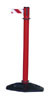 Gördülő szalagtartó, kültéri használatra, outdoor modell, piros műanyag oszlop, övhossz 3,65 m, övszín piros/fehér, 2 db-os csomag