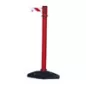   Gördülő szalagtartó, kültéri használatra, heavy durty modell, piros műanyagból készült oszlop, övhossz 3,65 m, övszín piros/fehér, 2 db-os csomag