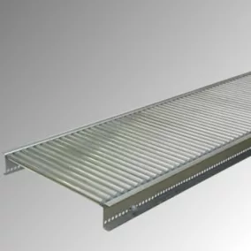   Kis görgős szállítószalag acélgörgőkkel, nyomtávolság 200 mm, középtávolság 25 mm görgőátmérő. 20 mm, egyenes 1 m