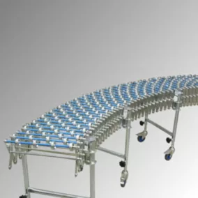   Ollós görgős szállítószalag acélgörgőkkel, pályaszélesség 300 mm, 1,2-4,4 m-ig kihúzható