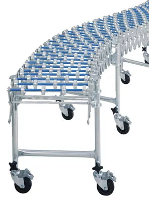 Ollós görgős szállítószalag acélgörgőkkel, pályaszélesség 300 mm, 1,2-4,4 m-ig kihúzható