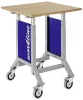 Mobil munkaasztal fokozatmentes magasságállítással, széxméxma 750x750x980-1250 mm, ral 7035/5013