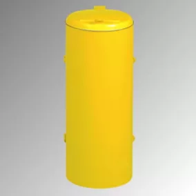   Hulladékgyűjtő billenőfedéllel, gyűjtővel és fedéllel ral 1023, ma x átmérő. 900x450 mm, térfogat 120 l