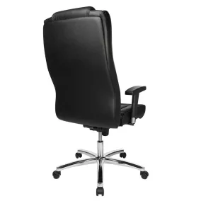   Vezetői szék, ülőfelület széxméxma 520x480x420-510 mm, háttámla magassága. 680 mm, szinkron, térdtámaszos ülés, bőr, fekete, tartozék. karfák