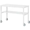 Görgőkészlet munkapadokhoz, szélesség 750-2000 mm, 2 fix és 2 forgókerék, fékkel, d 125 mm, magasság 150 mm, teherbírás akár 450 kg, munkamagasság. 975 mm