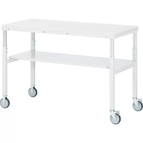   Görgőkészlet munkapadokhoz, szélesség 750-2000 mm, 2 fix és 2 forgókerék, fékkel, d 125 mm, magasság 150 mm, teherbírás akár 450 kg, munkamagasság. 975 mm