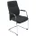 Konzolos látogató szék, kárpitozott, ülőfelület széxméxma 500x460x490mm, fekete szövethuzat