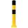 Csavarozható oszlopok, tűzihorganyzott és sárga műanyag bevonattal, fekete jelzőcsíkokkal, átmérő. 194 mm, magasság 1200 mm