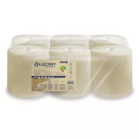   Lucart ECO Natural tekercses kéztörlő 2 rétegű, 450lap, 135m, 6tekercs/zsugor, 48zsugor/raklap