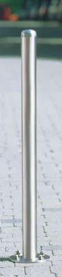 Rozsdamentes acél oszlopok, kerek, 61 mm átmérőjű, betonba építhető, végzáróval