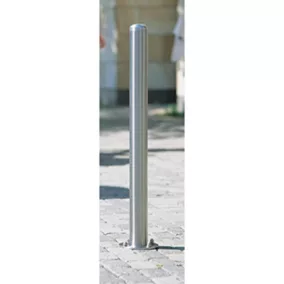   Rozsdamentes acél oszlopok, kerek, 76 mm átmérőjű, betonba építhető, végzáróval