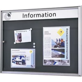   Vitrin, széxméxma 760x27x500 mm, din a2 fekvő, alumínium profilok, edzett biztonsági üveg, fehér hátlap, 10 mágnessel + 1 zsebbel