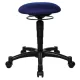 Irodai szék mozgatható üléssel, ülőfelület átmérő x magasság 360 x 420-550 mm, kék ülőfelület, görgőkkel