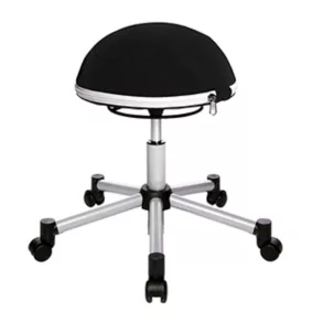   Fitneszszék levegővel töltött ülőpárnával, ülőfelület átmérő x magasság 400 x 530-660 mm, fekete ülőfelület, görgőkkel + lábcsúszkákkal