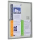 Vitrin, széxméxma 500x27x700 mm, 4xdin a4, alumínium profilok, esg üveg, fehér hátlap, mágneses.