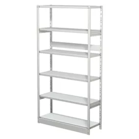   Csavarmentes polc hátlap nélkül, alsó rész, 6 polc, 5 polc, széxméxma 960x300x1900 mm, világosszürke