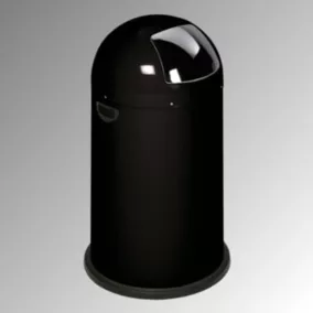   Nagy kapacitású hulladékgyűjtők, fedéllel, űrtartalom 33 l, átmérő x magasság 375 x 690 mm, lábpedál nélkül, fekete