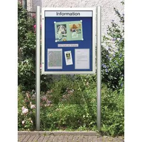   Vitrin, szé x mé x ma 1380x43x1025 mm, din a0 fekvő, alumínium profilok, edzett biztonsági üveg, antracit hátlap, 10 mágnessel + 1 zsebbel