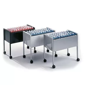   Irat kocsi 80 db din a4-es függőmappához, hxszxm 655x368x592 mm, ezüstmetál