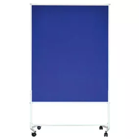   Economy bemutatófal, kék szövetborítással, bemutatófelület szélessége x magassága 1200x1500 mm, teljes magasság 1960 mm