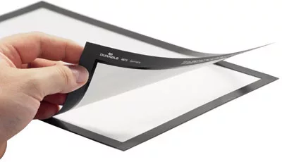 Információs keret, tépőzáras hátlap, din a4, sz x m 210x297 mm, fekete, 5 db-os csomag