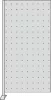 Perforált lemez elem, széxméxma 800x450x1750 mm, ral 9006 fehér alumínium, válaszfalhoz