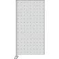   Perforált lemez elem, széxméxma 800x450x1750 mm, ral 9006 fehér alumínium, válaszfalhoz