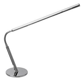   Asztali lámpa, led, talppal, flexibilis lámpafejjel, 33 x 0,12 w, 230 v, krómozott, izzóval együtt