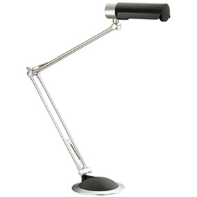   Asztali lámpa, forgatható talppal, max. 900 mm magas, 20 w, 230 v, izzó nélkül, ezüst/antracit színű