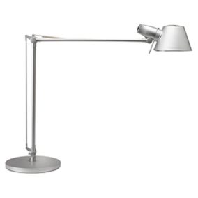   Rock asztali lámpa, alumínium, magasság 540 mm, karral rögzíthető. 410 mm, 15 w, kábel. 1800 mm, beleértve a fényforrás, ezüst