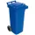Nagyméretű, 120 l-es hdpe hulladéktároló, kék, mobil, mobil hulladéktároló, en 840 szabvány szerint