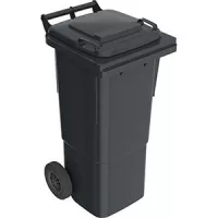 Nagyméretű hulladéktároló 240 l hdpe antracitszürke mobil