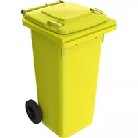 Nagyméretű, 240 l-es hdpe sárga mobil hulladéktároló