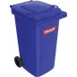   Nagyméretű, 240 l-es hdpe kék mobil hulladéktároló, 240 l-es hdpe kék színű, mobil hulladéktároló, en 840 szabvány szerint