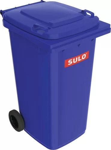 Nagyméretű, 240 l-es hdpe kék mobil hulladéktároló, 240 l-es hdpe kék színű, mobil hulladéktároló, en 840 szabvány szerint
