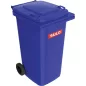   Nagyméretű, 240 l-es hdpe kék mobil hulladéktároló, 240 l-es hdpe kék színű, mobil hulladéktároló, en 840 szabvány szerint