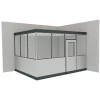 Csarnok iroda, kétoldalas, padló nélkül, 2 lámpával, széxméxma 3050x3050x2630 mm, ral 9002 szürkésfehér, keret ral 7016 antracit