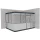 Csarnok iroda, kétoldalas, padló nélkül, 2 lámpával, széxméxma 3050x3050x2630 mm, ral 9002 szürkésfehér, keret ral 7016 antracit