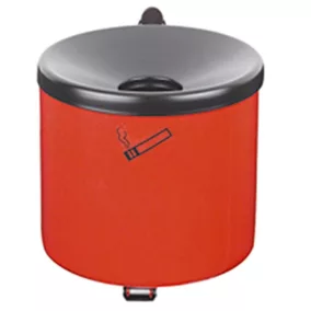   Fali hamutartó, űrtartalom, 0,6 liter, átmérő x magasság 90 x 100 mm, piros acéllemez