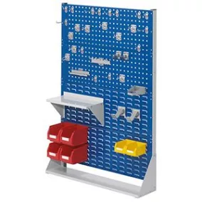   Állványrendszer egység kétoldalas, 2 lyukas és 2 réselt panellel, széxméxma 1000x430x760 mm, ral 7035 panelek