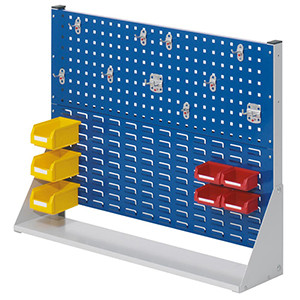 Állványrendszer egység kétoldalas, 8 lyukas és 2 réselt panellel, széxméxma 1000x430x1790 mm, ral 7035 panelek