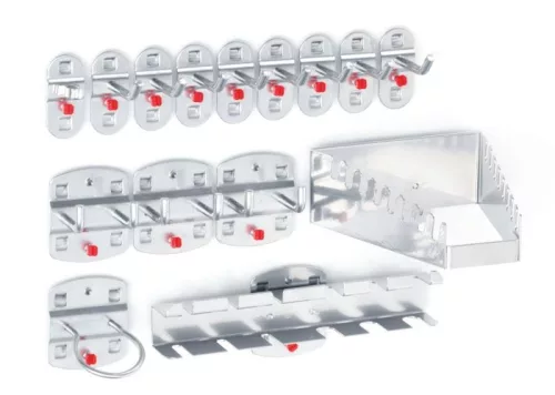 Állványrendszer egység kétoldalas, 8 lyukas és 2 réselt panellel, széxméxma 1000x430x1790 mm, ral 7035 panelek
