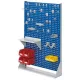 Kétoldalas rendszeregység, 8 perforált és 2 réselt panellel, széxméxma 1000x430x1790 mm, ral 5010 panelek
