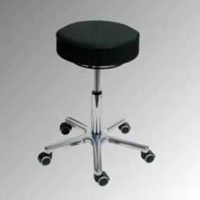   Krómozott gázliftes forgószék, görgőkkel, műbőr ülés, ülésmagasság 540-720 mm, fekete